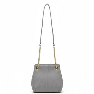 VTG Rangoni of Florence Italy Stripped Crossbody Bag with Gold Chain Accent